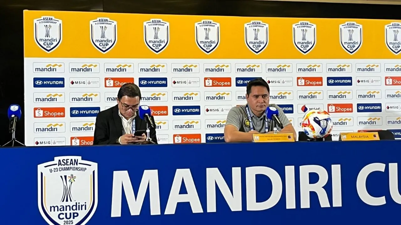 Pelatih Timnas Malaysia U23 Nafuzi Zain/Sportcorner/Muhammad Nurhendra Saputra.