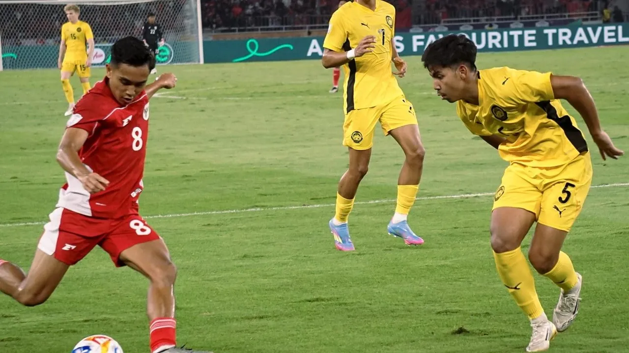 Pemain Timnas Indonesia U-23 Rayhan Hannan/Sportcorner Fahri Gozali.