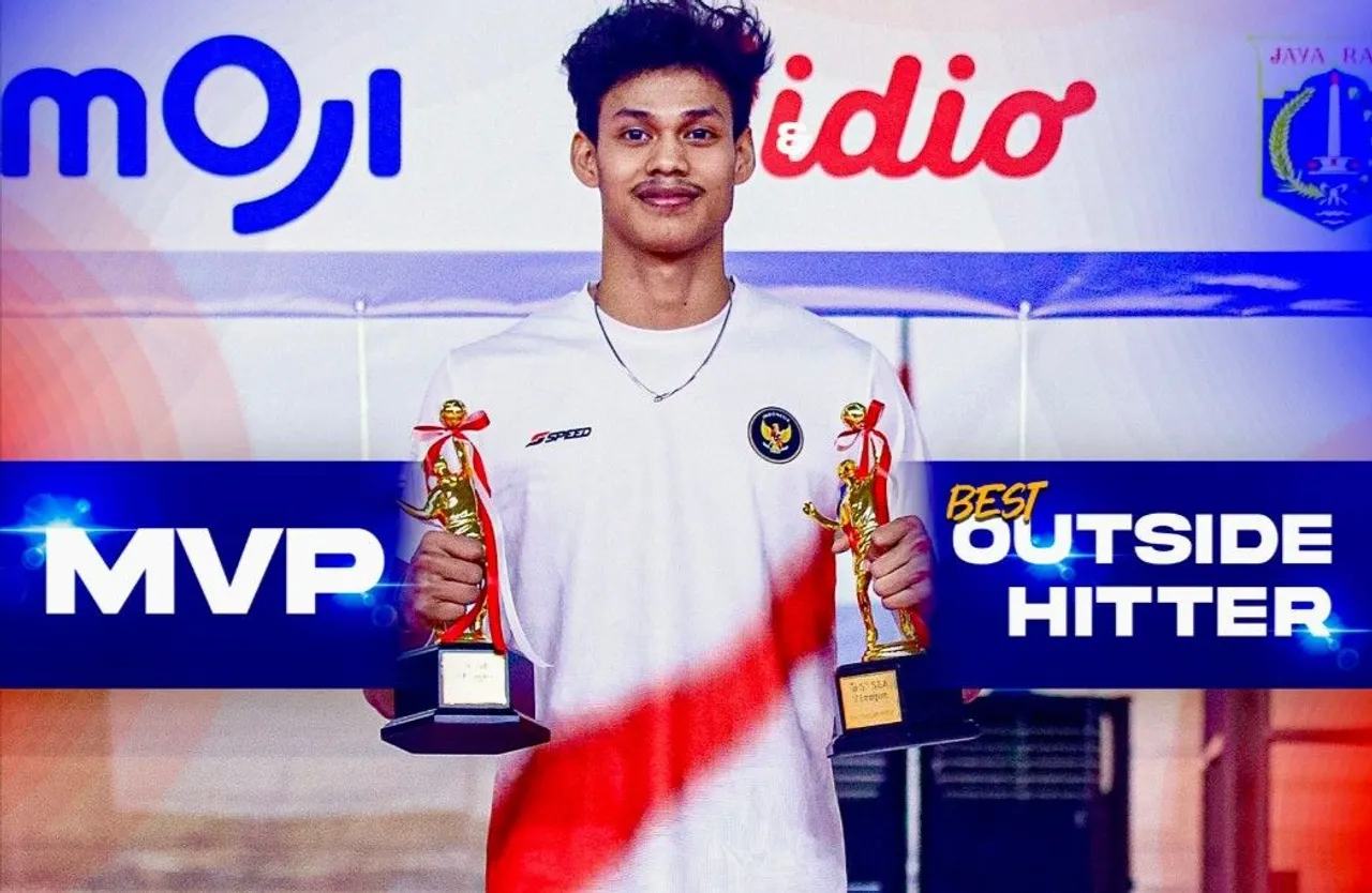 Boy Arnez Arabi raih penghargaan MVP di SEA V.League 2025 putra leg kedua/foto: Ofisial Lavani