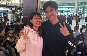 Alfin Daniel dan McEntee Catherine, penerjemah timnas voli putra Thailand/foto: IG Alfin Daniel