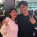 alfin daniel dan McEntee Catherine.jpg - Alfin Daniel dan McEntee Catherine, penerjemah timnas voli putra Thailand/foto: IG Alfin Daniel