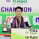 fahry septian sea v league.jpg - Fahry Septian saat bantu Indonesia juara SEA V League/foto: IG Fahry Septian