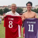 Syamsir Alam tukar jersey dengan El Rumi/foto: IG Syamsir Alam