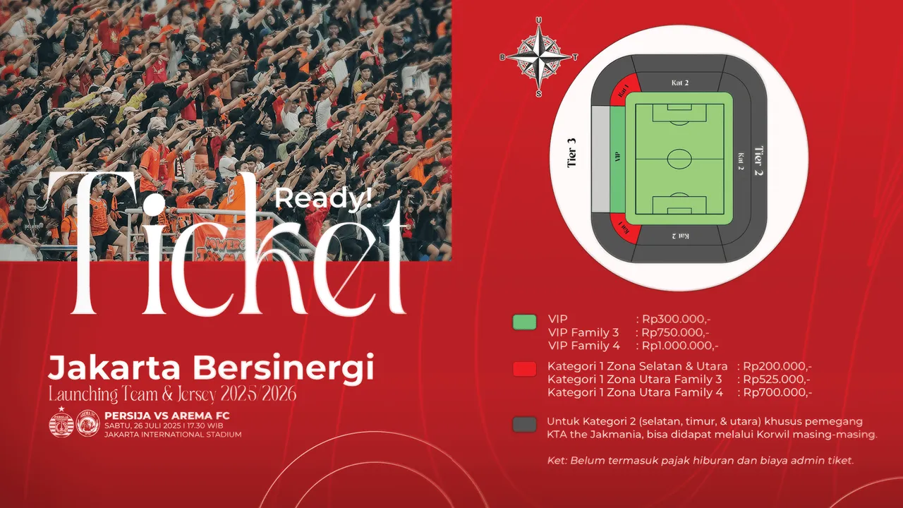 Tiket Persija vs Arema / Website Persija