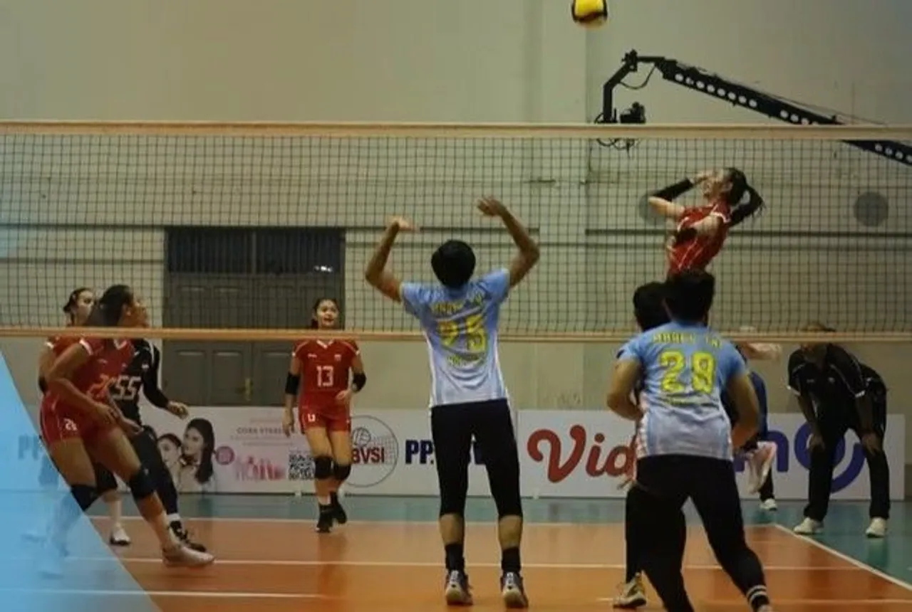 Timnas Voli Putri U-21 Indonesia tampil di Moji Volley Cup 2025/foto: IG Moji Sport