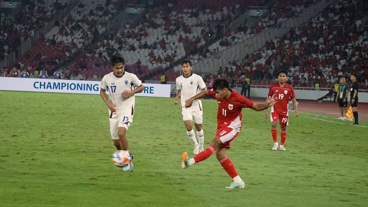 Timnas Indonesia U-23 vs Thailand di Piala AFF U-23/Sportcorner/Muhammad Fahri Gozali.