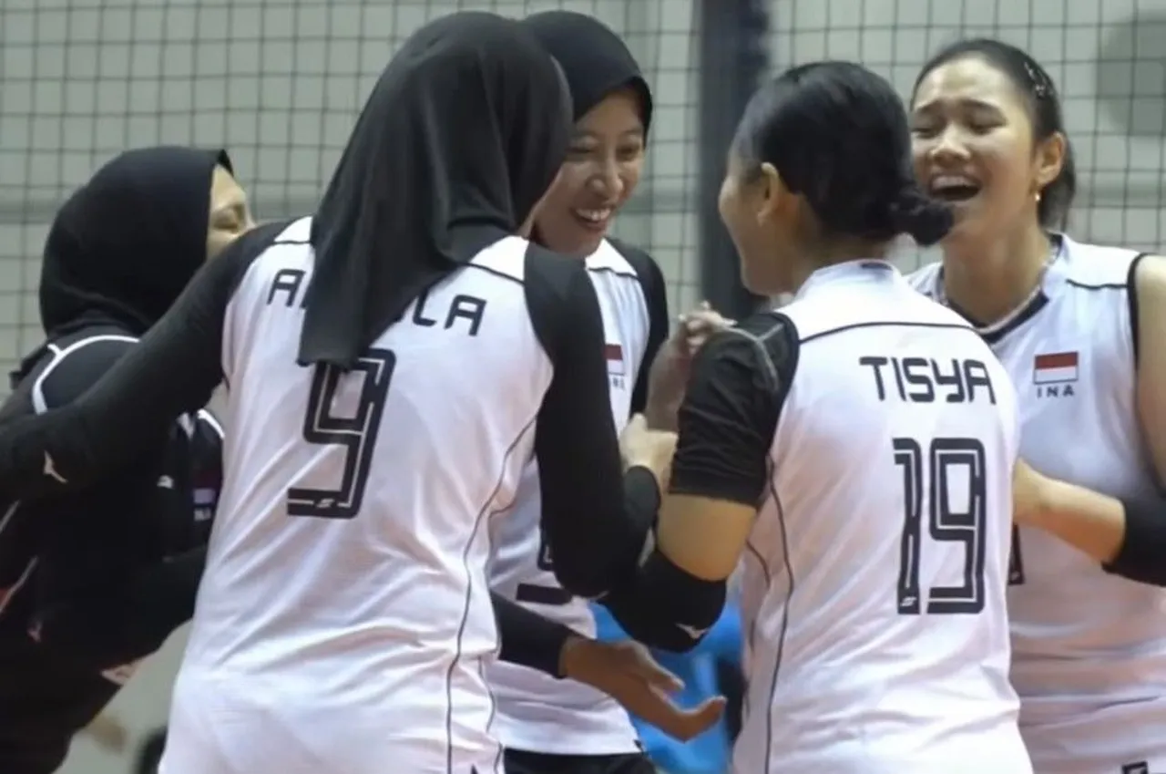 Megawati Hangestri saat tampil di Moji Volley Cup 2025 bersama Timnas Voli Putri Indonesia senior/foto: Moji TV