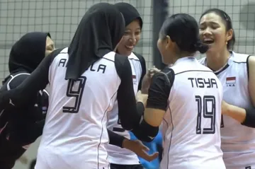 Megawati Hangestri saat tampil di Moji Volley Cup 2025 bersama Timnas Voli Putri Indonesia senior/foto: Moji TV