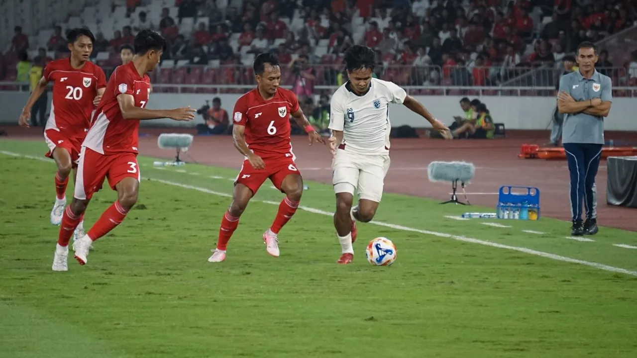 Pertandingan Timnas Indonesia U-23 di Piala AFF U-23 2025/Sportcorner/Muhammad Fachri Gozali.