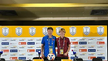 Pelatih Timnas Vietnam U-23 Kim Sang Sik/Sportcorner/Muhammad Nurhendra Saputra.