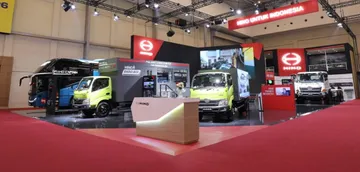 Booth Hino Tampilkan Layanan Total Support di GIIAS 2025. (HMSI)