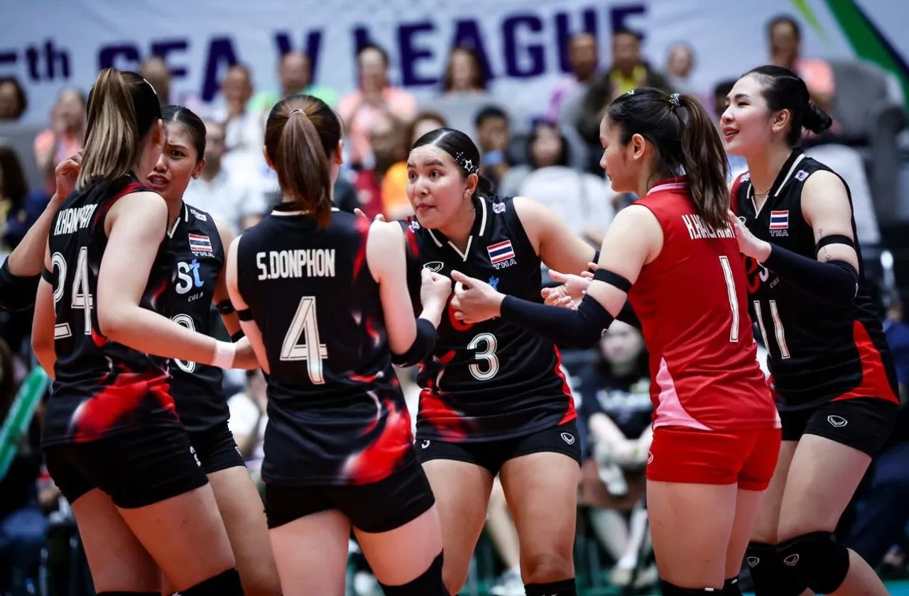Thailand menang 3-1 atas Indonesia di laga kedua SEA V.League 2025 putri leg pertama/foto: SAVA