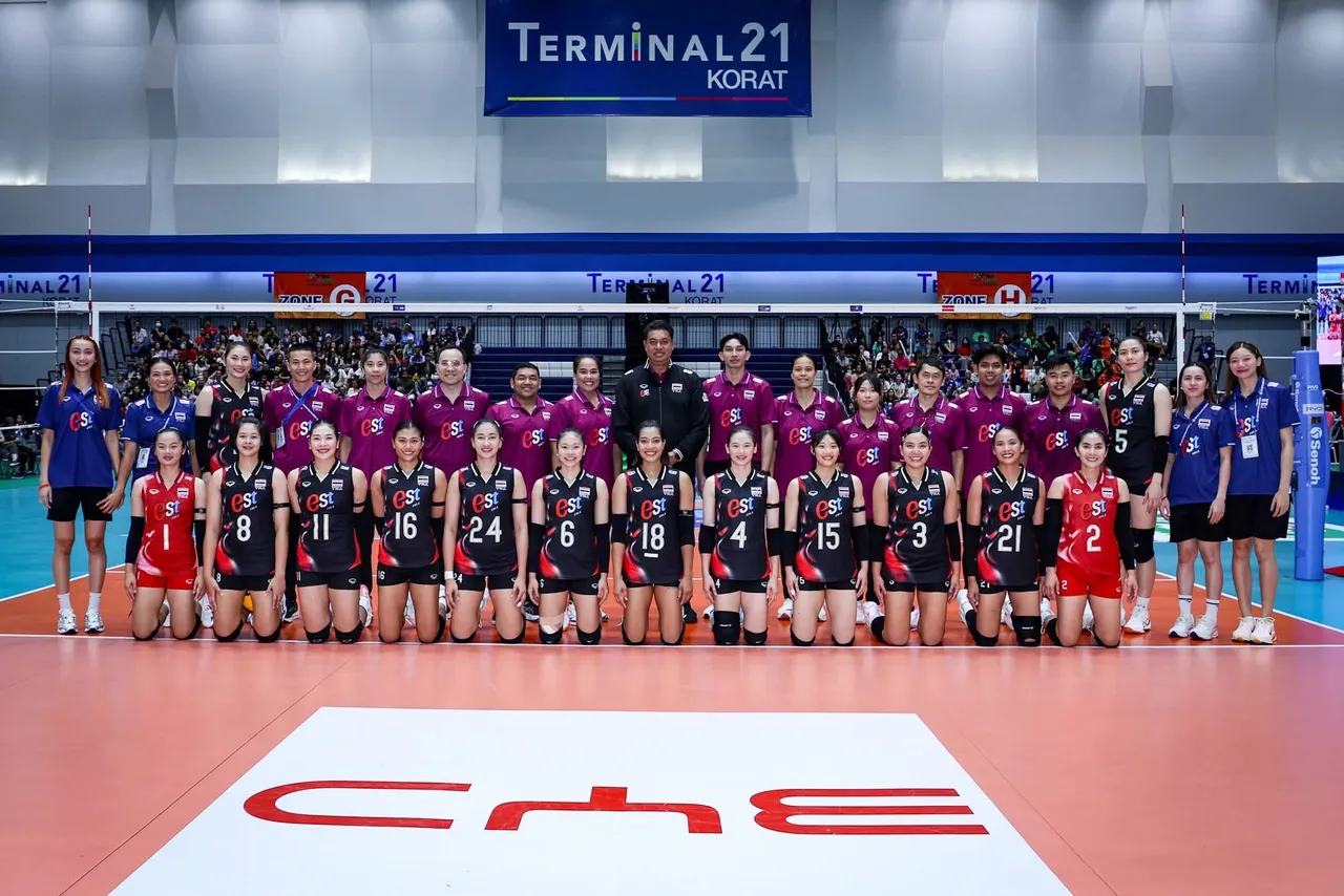 Timnas Voli Putri Thailand juara SEA V.League 2025 putri leg pertama/foto: Thai Volleyballl