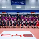 Timnas Voli Putri Thailand juara SEA V.League 2025 putri leg pertama/foto: Thai Volleyballl