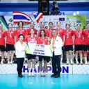 Timnas Voli Putri Thailand juara SEA V.League 2025 putri leg pertama/foto: AVC