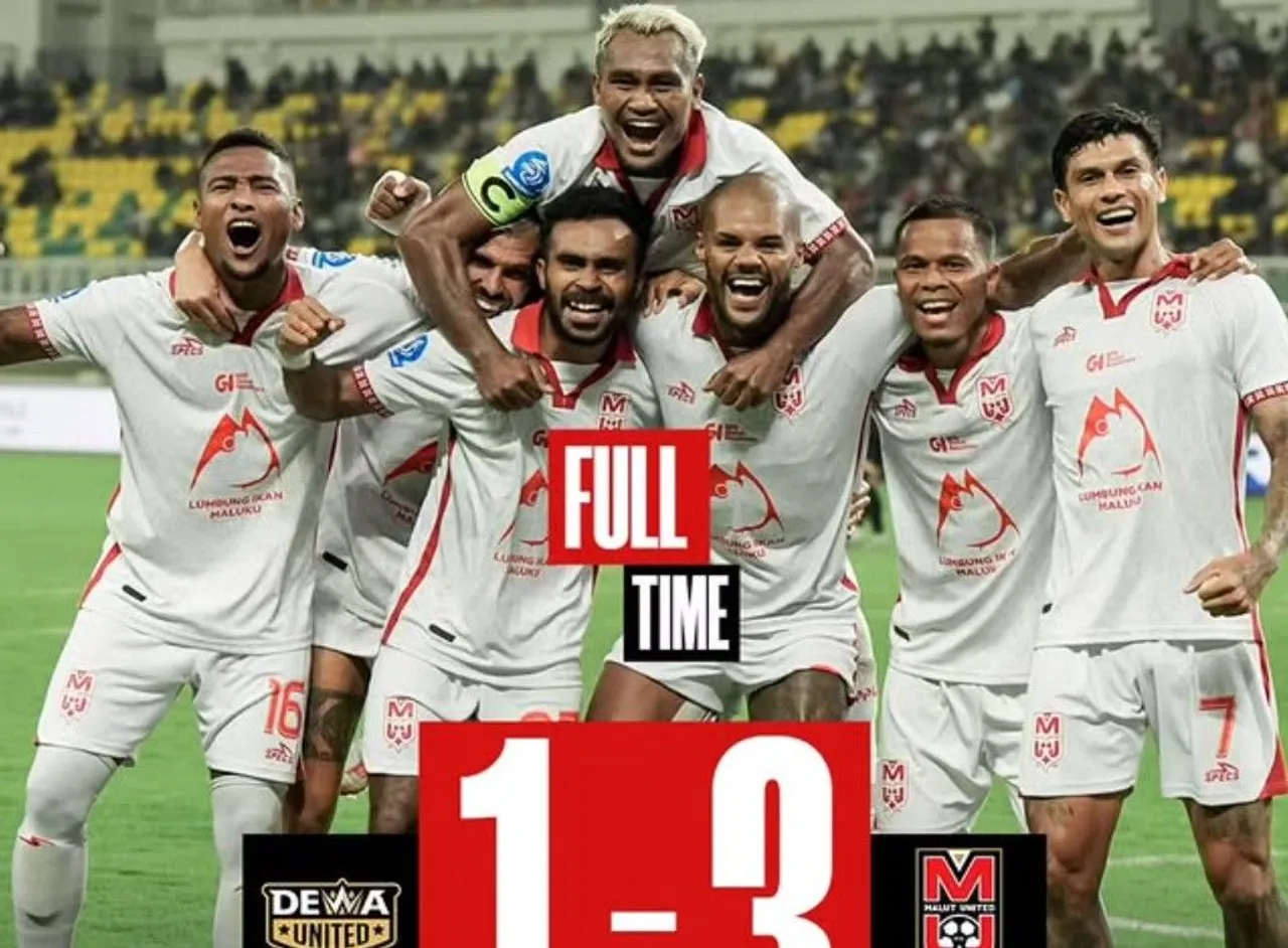 Malut United berhasil menang 3-1 atas Dewa United di laga pertama Super League 2025/2026/foto: Ofisial Malut United