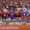 Daftar penerima penghargaan SEA V.League 2025 putri leg kedua/foto: SAVA