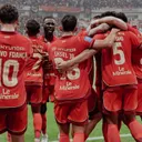 Selebrasi Pemain Persija Jakarta usai bobol gawang Persita Tangerang/foto: Ofisial Persija