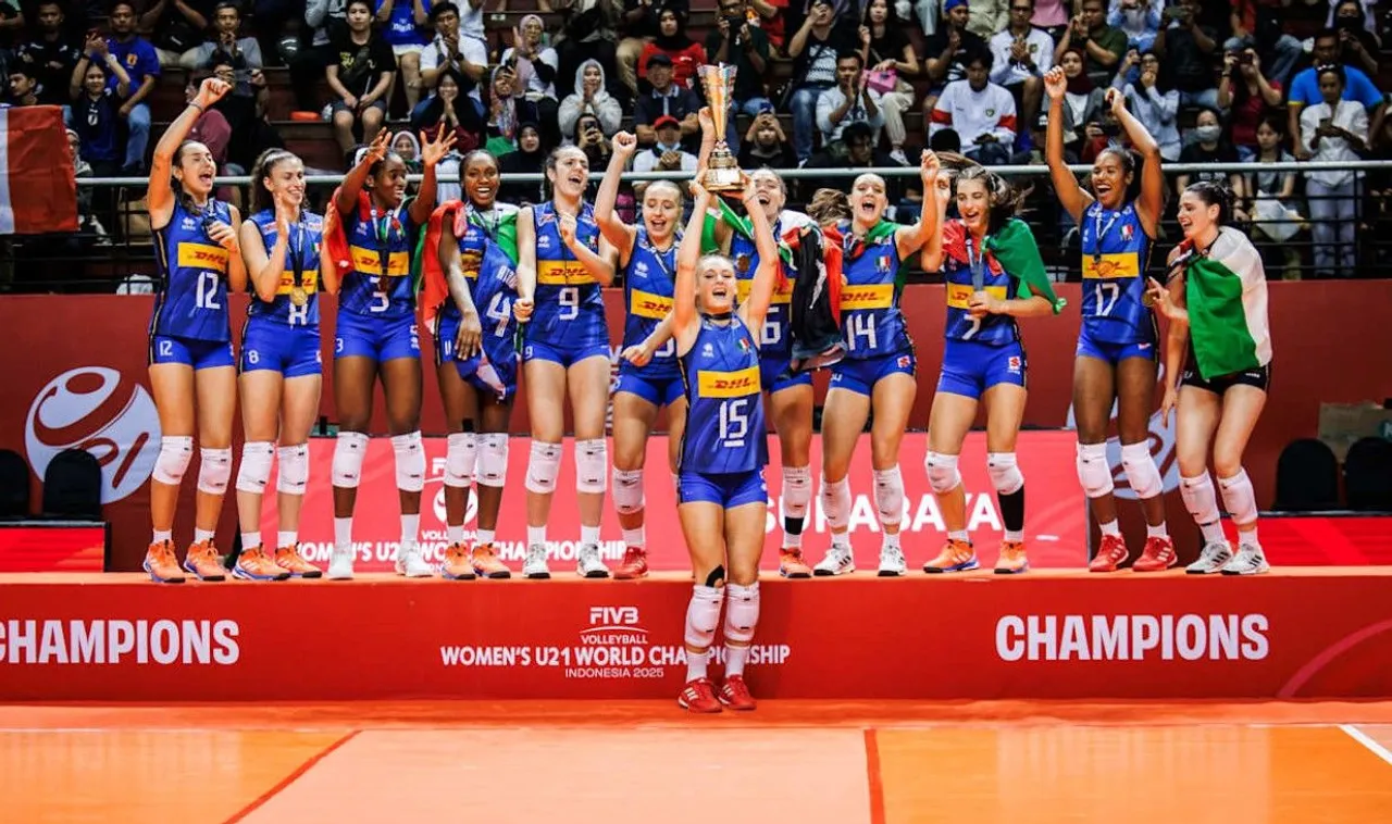 Timnas Voli Putri Italia U-21 juara FIVB Volleyball Women's U-21 World Championship 2025/foto: Volleyball World