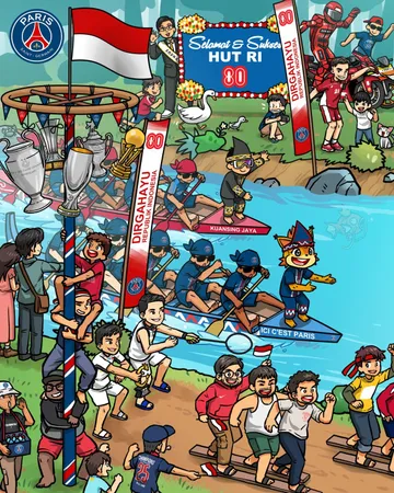 Poster HUT RI ke-80 yang dibuat PSG (x.com/PSGIndonesia)