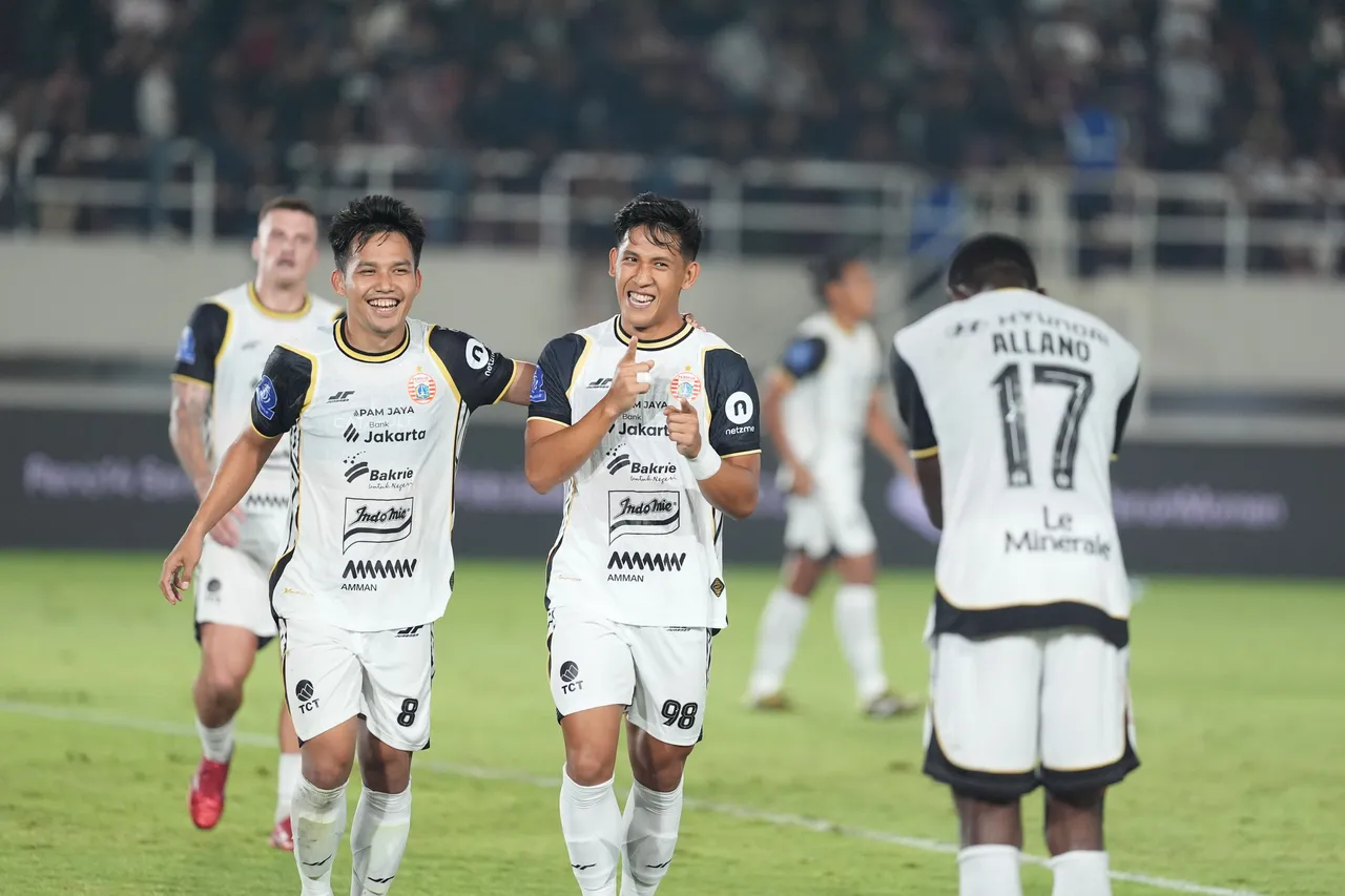 Selebrasi pemain Persija, Eksel Runtukahu/Media Persija