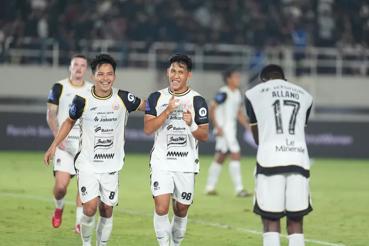 Selebrasi pemain Persija, Eksel Runtukahu/Media Persija