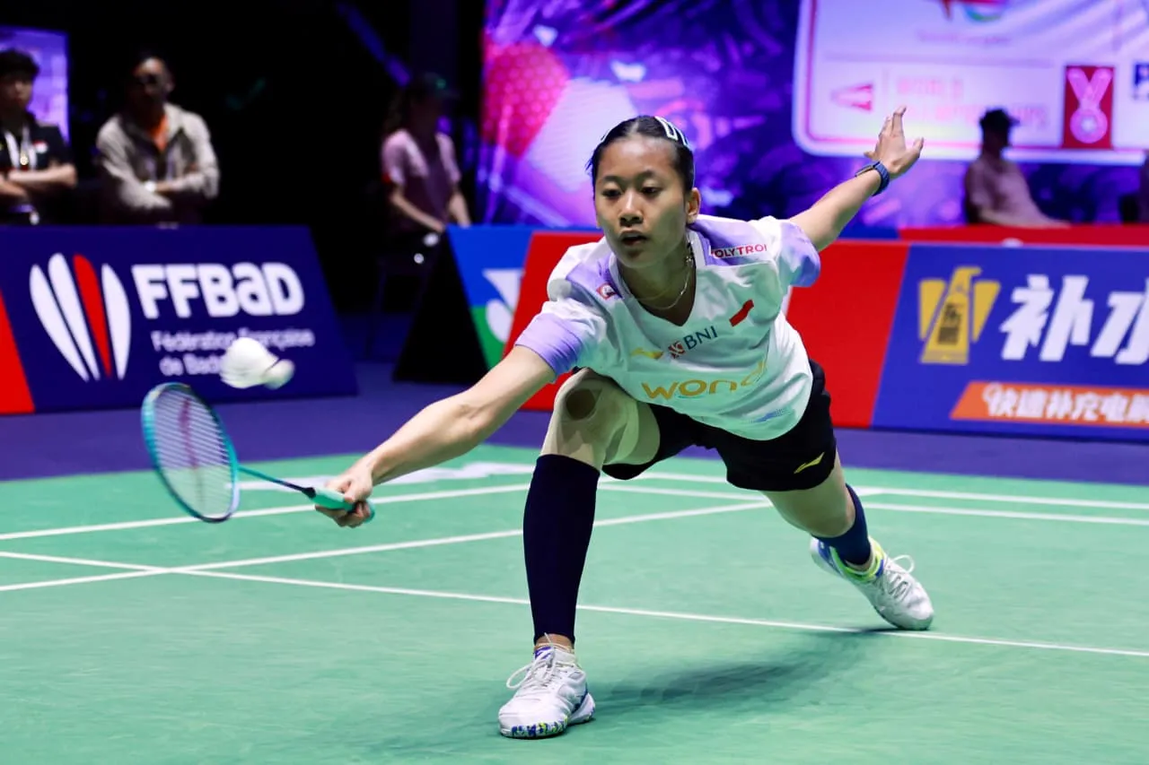 Putri Kusuma Wardani di Kejuaraan Dunia 2025/Foto: PBSI