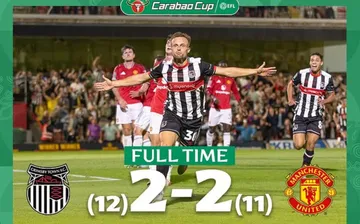 Manchester United tersingkir dari Piala Liga Inggris atau Carabao Cup 2025/2026 usai kalah adu penalti lawan Grimsby Town/foto: Instagram EFLUSA