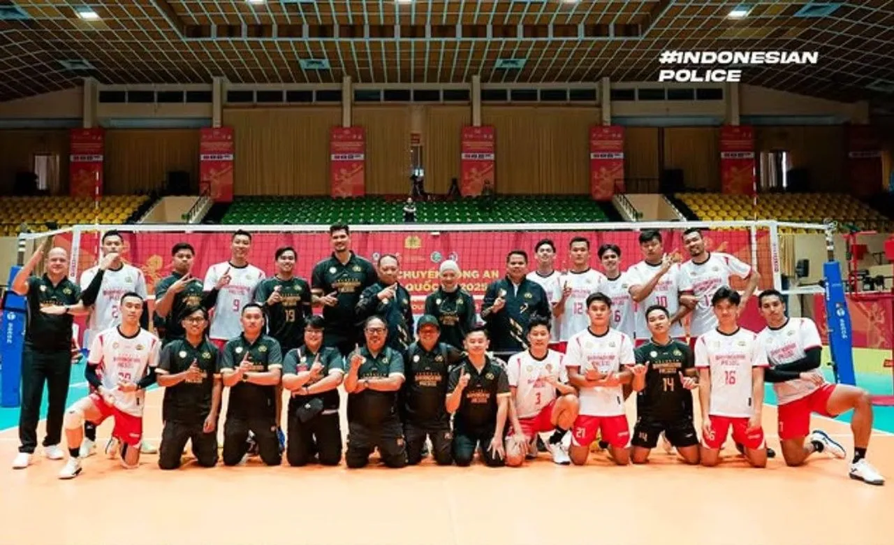 Jakarta Bhayangkara Presisi lolos ke semifinal International Police Volleyball 2025/foto: Bhayangkara Presisi