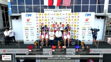 Fadillah Arbi Aditama raih podium pertama di race 2 ARRC 2025 seri Mandalika/foto: Asia Road Racing
