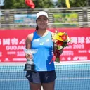 Janice Tjen saat tampil di W35 Luzhou, China/foto: IG Janice Tjen