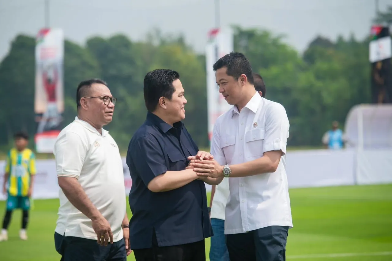 Erick Thohir dan Taufik Hidayat
