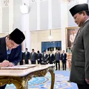 Erick Thohir saat dilantik jadi Menpora
