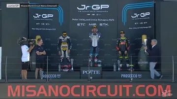 Marco Morelli menangi race 1 JuniorGP 2025 seri Italia/foto: Youtube JuniorGP