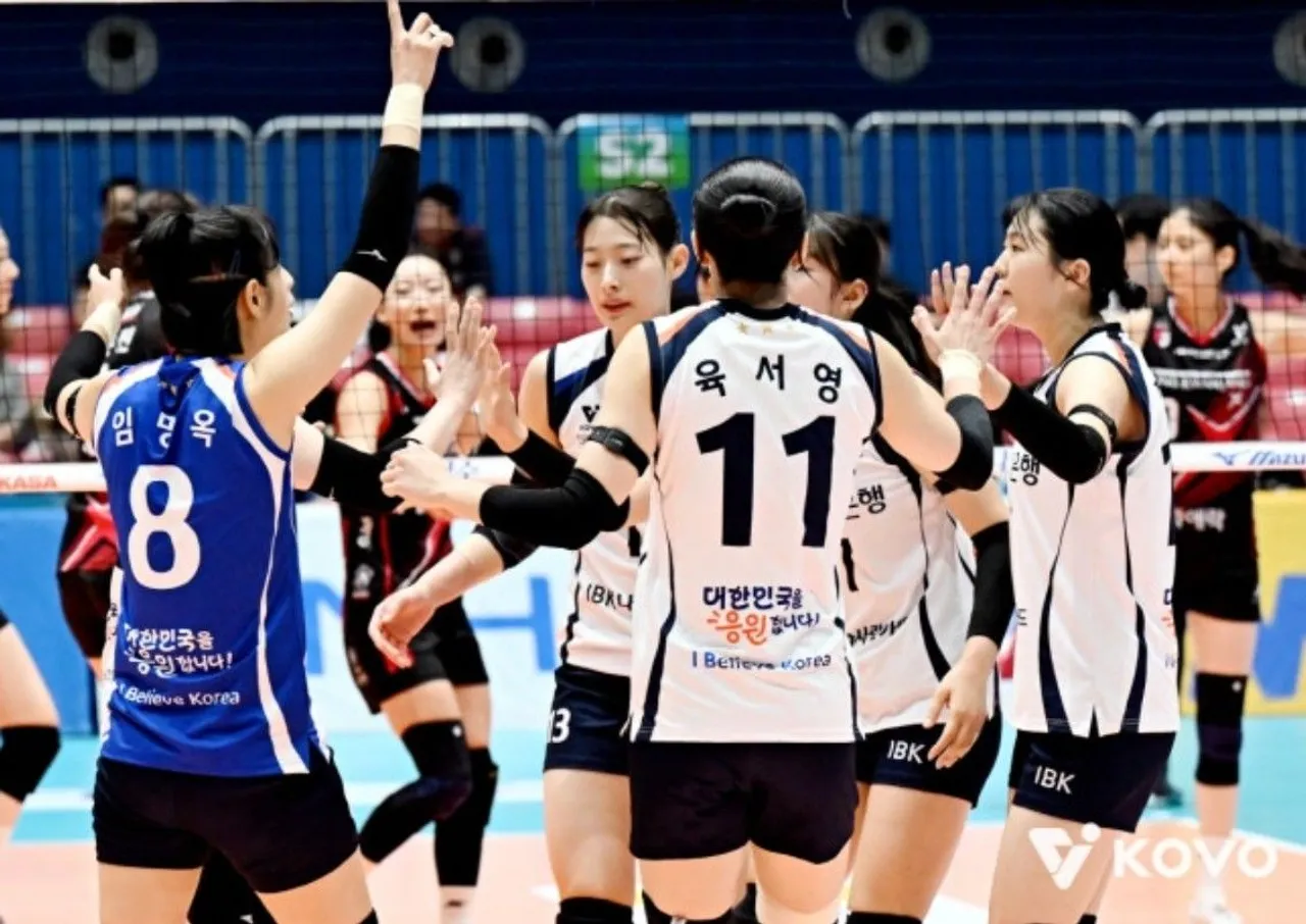 IBK Altos berhasil kalahkan Red Sparks di laga pertama KOVO Cup 2025/foto: KOVO