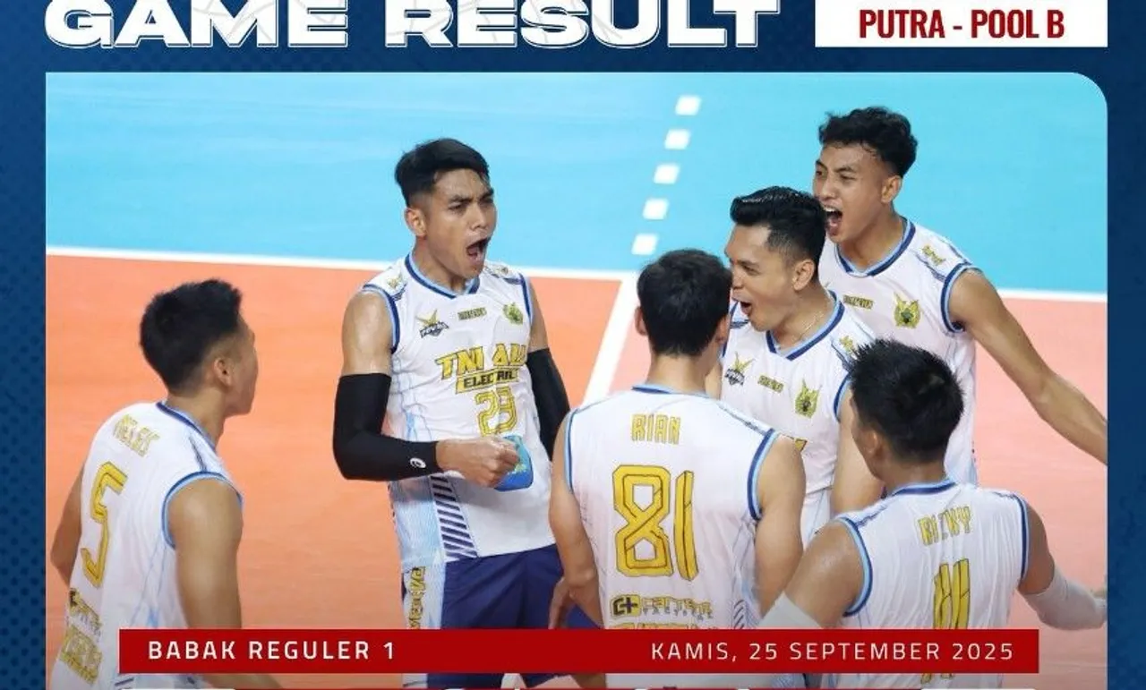 PBV TNI AU naik ke puncak klasemen Pool B Livoli Divisi Utama 2025/foto: Moji Sport