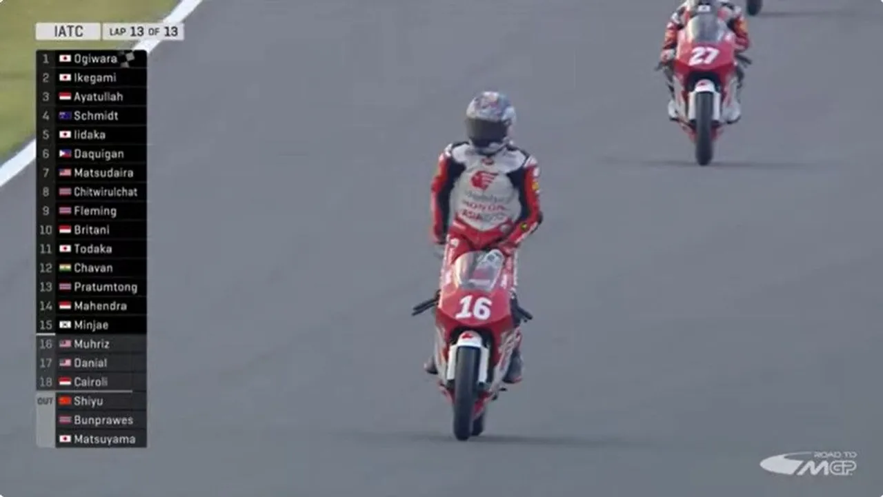 Ryota Ogiwara kembali memenangi race Asia Talent Cup 2025/foto: Youtube Asia Talent Cup