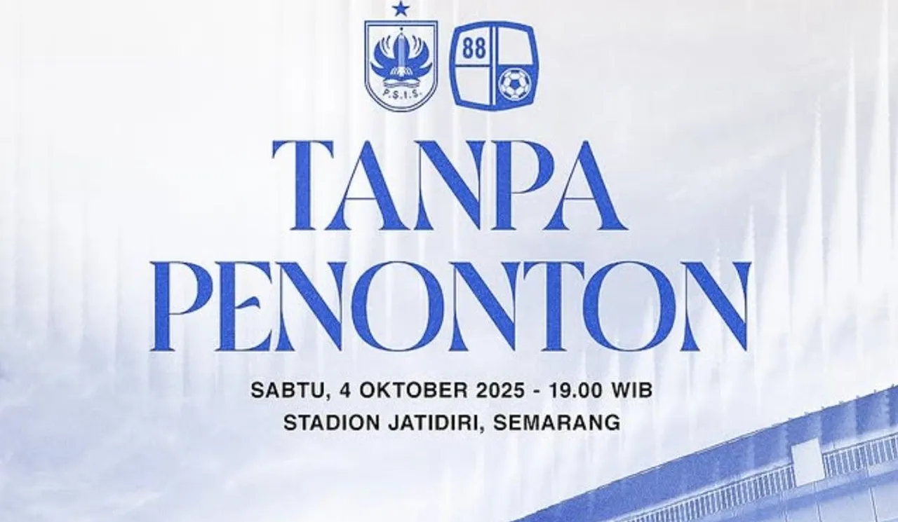 Partai antara PSIS vs Barito Putera tanpa penonton/foto: Ofisial PSIS Semarang
