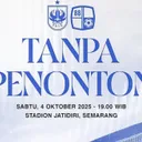 Partai antara PSIS vs Barito Putera tanpa penonton/foto: Ofisial PSIS Semarang