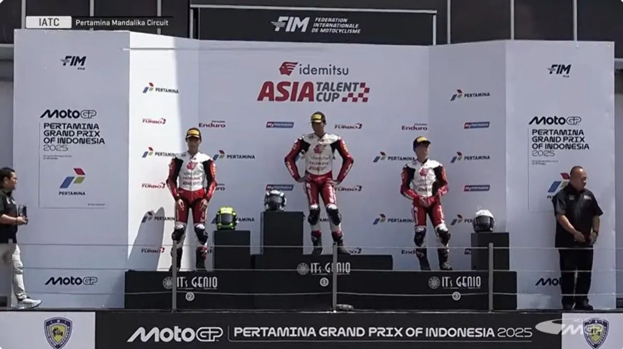 Alfonsi Daquigan menangi race 2 Asia Talent Cup 2025 seri Mandalika/foto: Youtube Asia Talent Cup