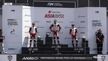 Alfonsi Daquigan menangi race 2 Asia Talent Cup 2025 seri Mandalika/foto: Youtube Asia Talent Cup
