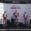 podium race 2 asia talent cup mandalika.jpg - Alfonsi Daquigan menangi race 2 Asia Talent Cup 2025 seri Mandalika/foto: Youtube Asia Talent Cup