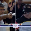 Yusuf Dikec saat melawan Paul Frohlich di European Champions League of Air Weapons/foto: X/TRT Spor Yildiz
