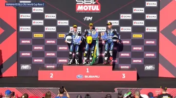 Aymon Bocanegra memenangi race 2 R3 bLU cRU World Cup 2025 seri Portugal/foto: Youtube Yamaha Racing