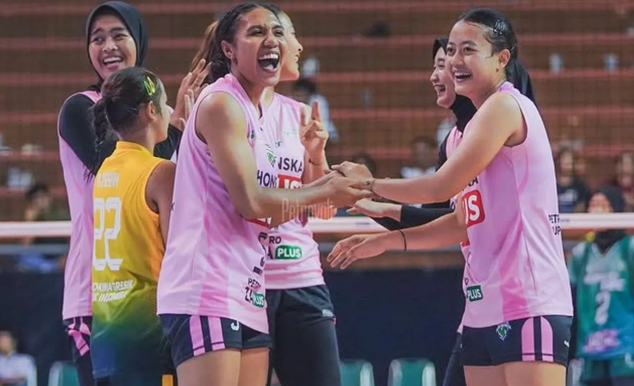 Gresik Petrokimia Pupuk Indonesia raih tiga kemenangan beruntun di final four Livoli Divisi Utama 2025 putri/foto: Ofisial Petro Voli