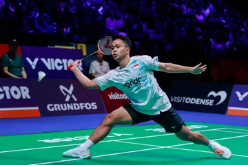Anthony Ginting di Denmark Open 2025/Foto: PBSI