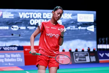 Putri Kusuma Wardani di Denmark Open 2025/Foto: PBSI