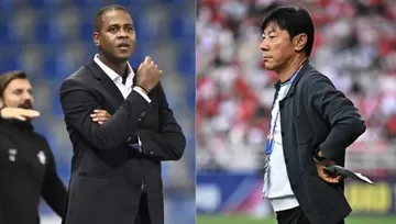 Patrick Kluivert dan Shin Tae-yong/Foto: Istimewa
