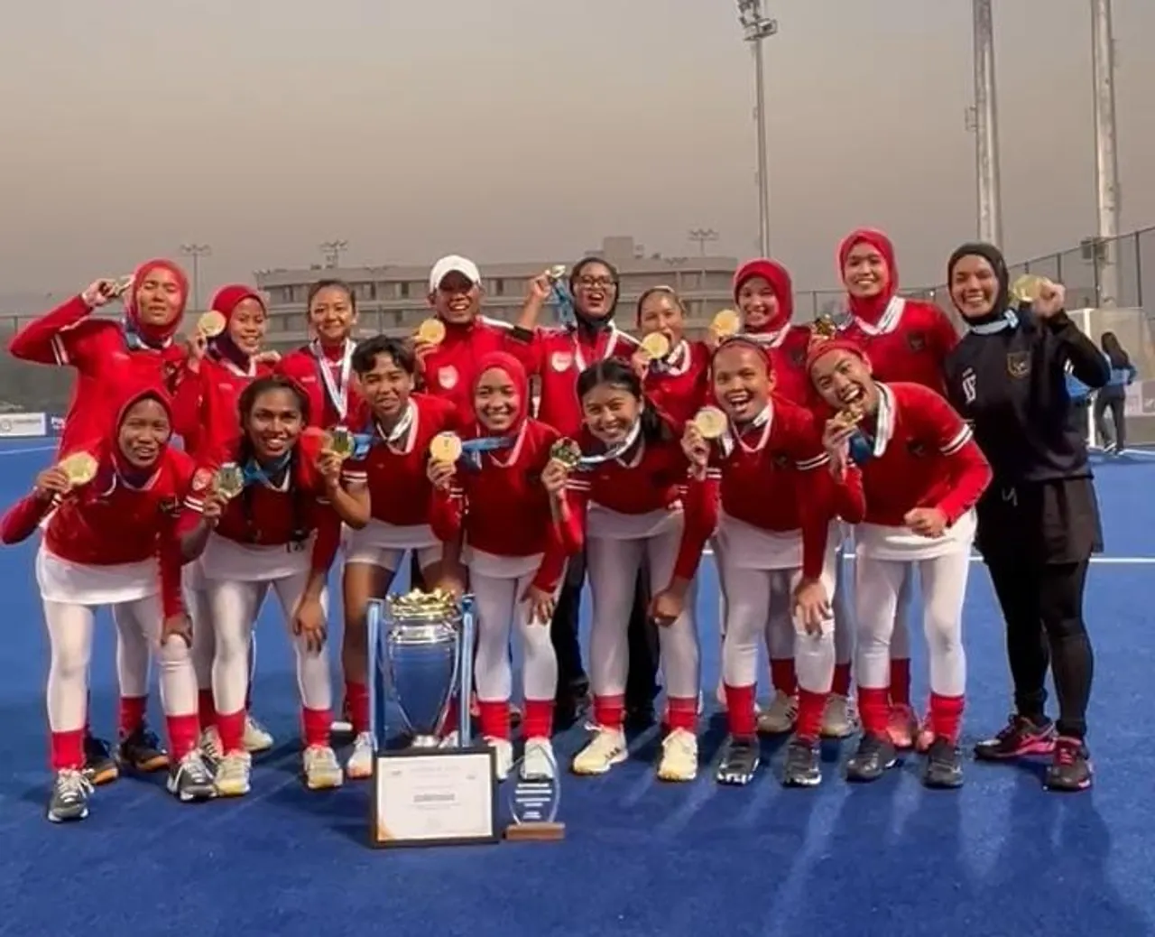 Tim Hoki Putri Indonesia Juara di Uzbekistan/Foto: Istimewa