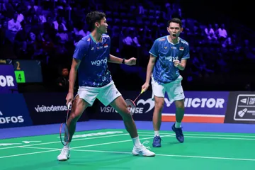 Fajar Alfian/Muhammad Shohibul Fikri di Denmark Open 2025/Foto: PBSI
